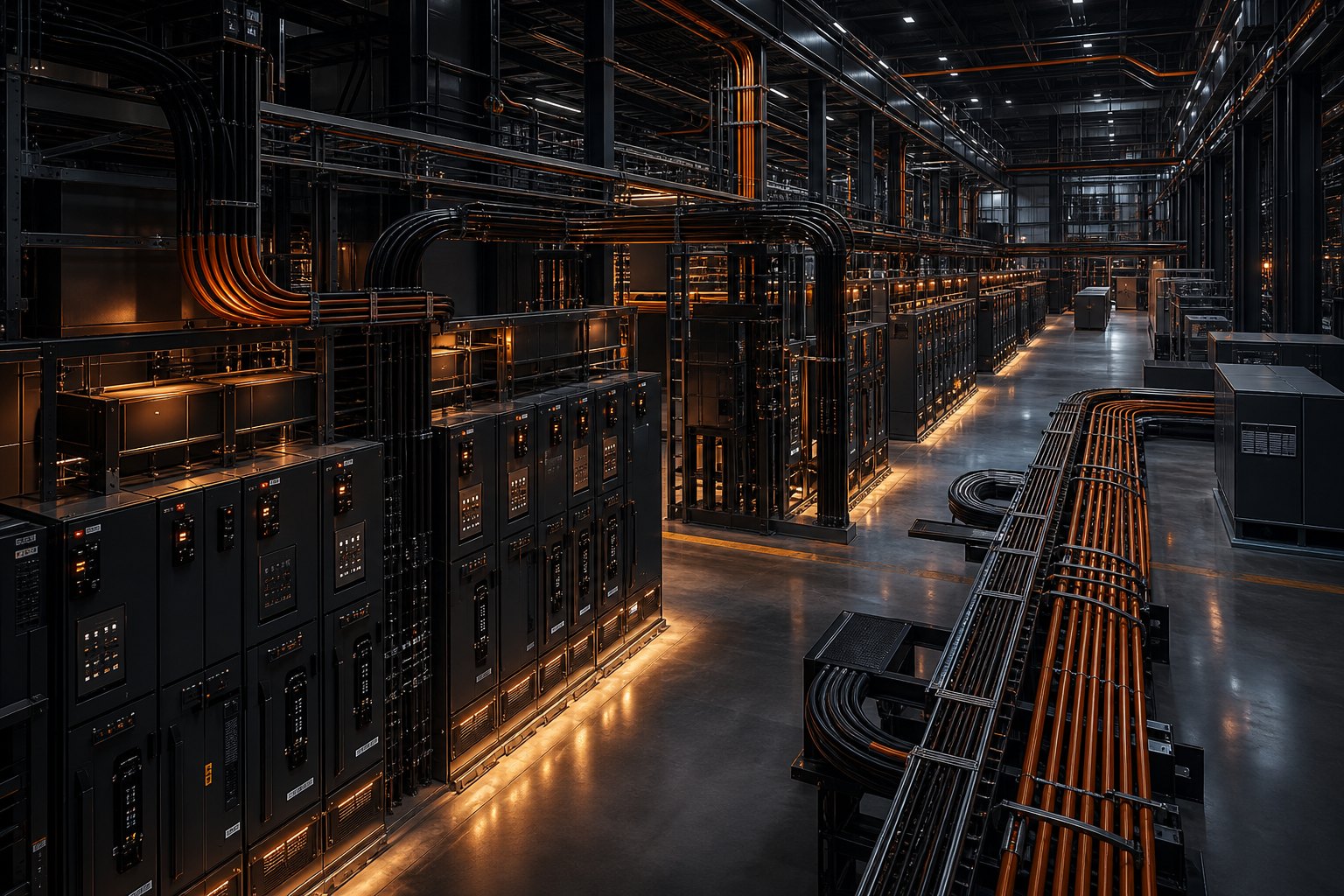 Factory-scale industrial electrical infrastructure