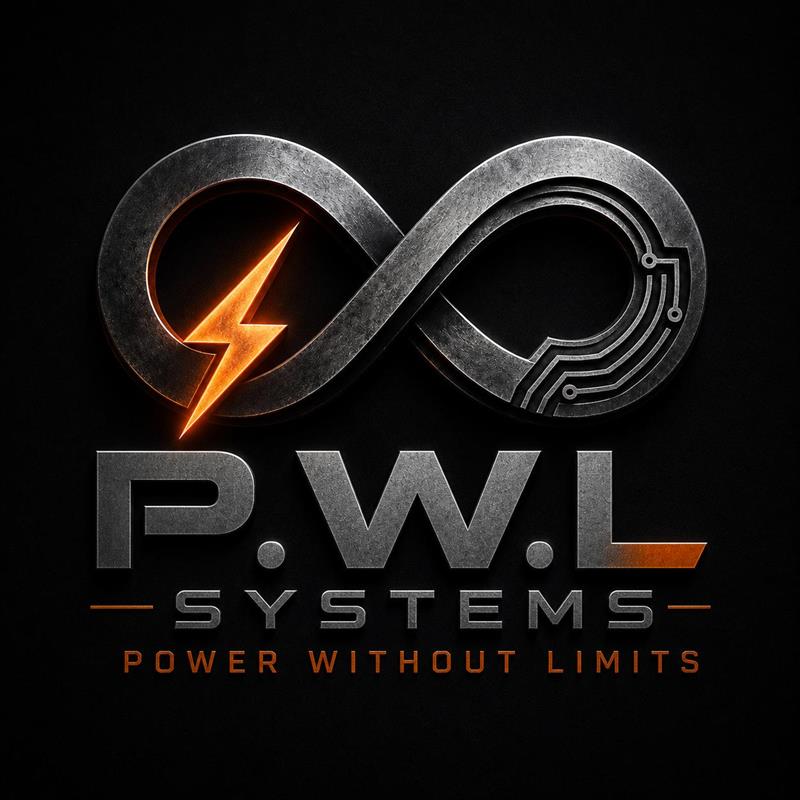 PWL Systems logo on dark background